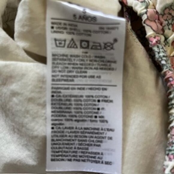 🧡3/15 Janie & Jack Pink Floral Cotton Romper with Pockets Girls 5 - Picture 7 of 7